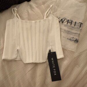 NWT White Fox Buster top